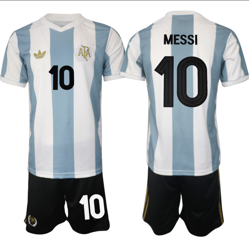 Men 2024-2025 Argentina adidas Originals 50th Anniversary White #10 Soccer Jersey